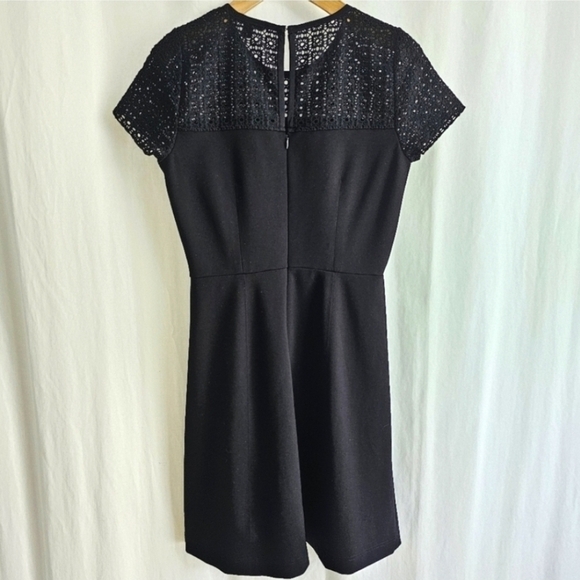 J Crew Black Embroidery Cap Sleeve Midi Dress - Picture 7 of 16